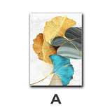 Gold And Sapphire Petals Canvas