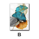 Gold And Sapphire Petals Canvas