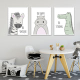 Positive Vibes Animal Canvas