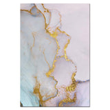 Smoky Blue And Gold Canvas