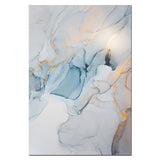 Smoky Blue And Gold Canvas