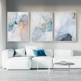 Blue Rose Gold Agate Canvas