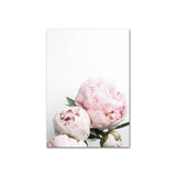 Peony Pink Flower Canvas