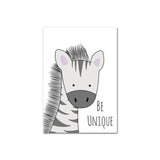 Positive Vibes Animal Canvas