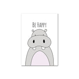 Positive Vibes Animal Canvas