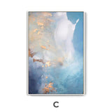 Golden Blue River Canvas