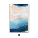 Golden Blue River Canvas