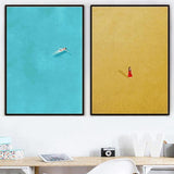 Ocean And Fields Freedom Canvas