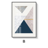 Abstract Retro Geometric Canvas