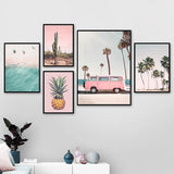 Beach Life In Sassy Pink Canvas
