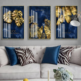 Luxury Blue And Gold Canvas