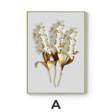 Black And Gold Leaves Canvas