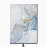 Blue Rose Gold Agate Canvas