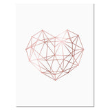 Rose Pink Pineapple & Heart Canvas