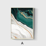 Gold Emerald River Canvas