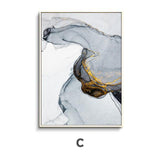 Smoky Gold And Gray Canvas