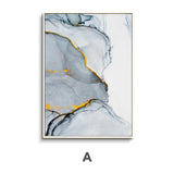 Smoky Gold And Gray Canvas