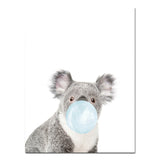 Bubblegum Zoo Baby Blue Canvas