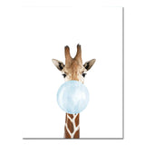 Bubblegum Zoo Baby Blue Canvas