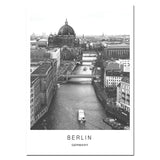 Iconic Cities And Landmarks In Noir Canvas