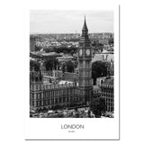 Iconic Cities And Landmarks In Noir Canvas