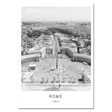 Iconic Cities And Landmarks In Noir Canvas