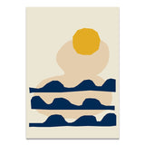 Abstract Mountain Sun Geometric Canvas