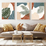 Tropical Leaves Modern Retro Canvas
