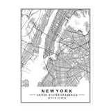 Famous City Maps Canvas