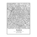 Famous City Maps Canvas