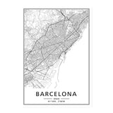 Famous City Maps Canvas