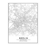 Famous City Maps Canvas