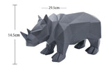 Geometric Rhino Sculpture
