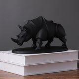 Standing Armored Rhino Sculpture