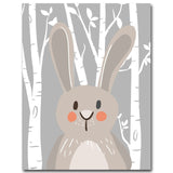 Rabbit Fox & Bear Cartoon Canvas
