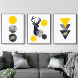 Geometric Deer Canvas