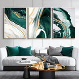 Gold Emerald River Canvas