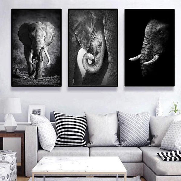 Baby Elephant Homecoming Affection Canvas