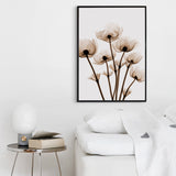 Sepia Flowers Canvas