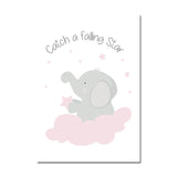 Pink Elephant Sweet Dreams Canvas