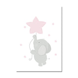 Pink Elephant Sweet Dreams Canvas