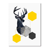 Geometric Deer Canvas