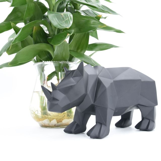Geometric Rhino Sculpture