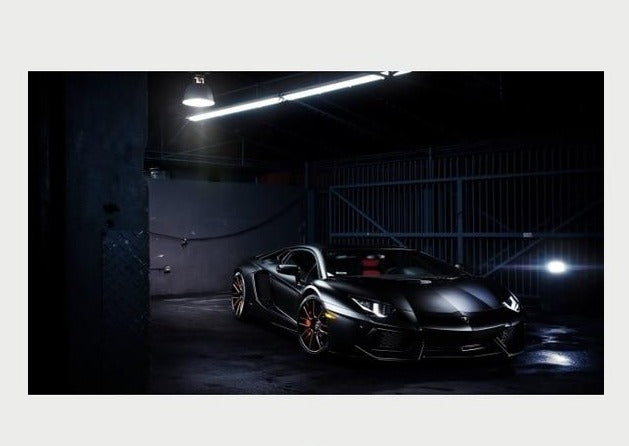 Black Garage Lamborghini Canvas