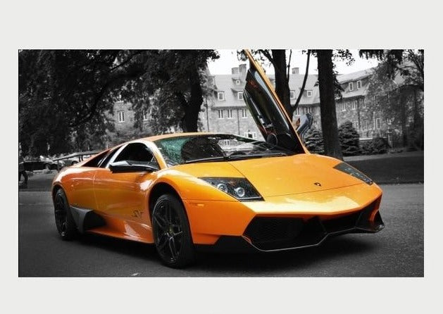 Orange Yellow Lamborghini Canvas