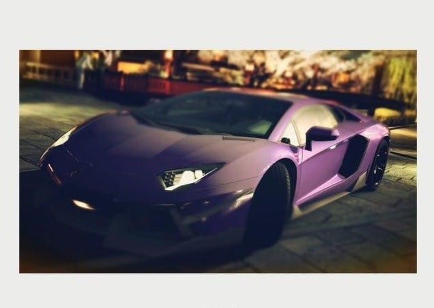 Metallic Purple Lamborghini Canvas