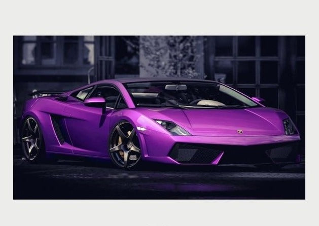 Purple Lamborghini Canvas