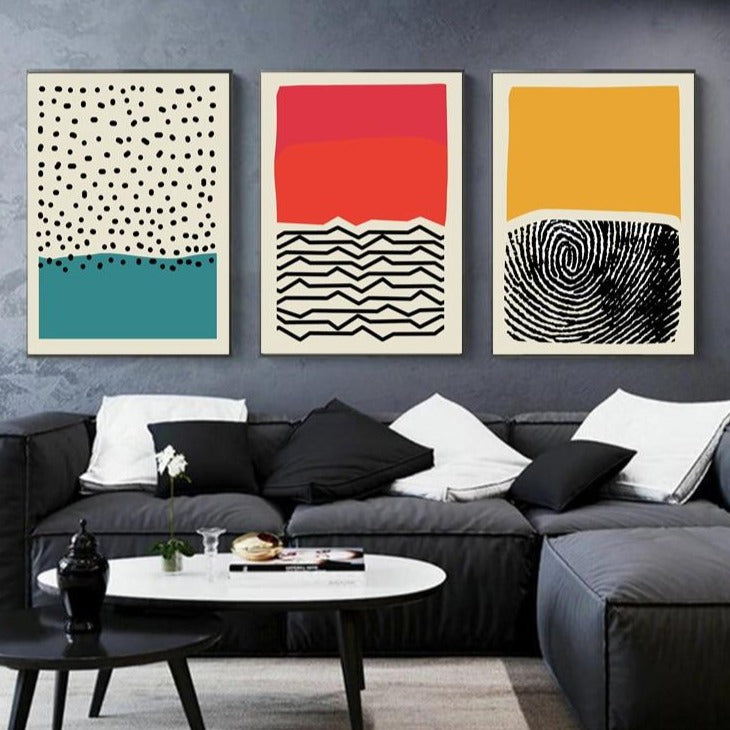 Modern Geometric Pastel Canvas