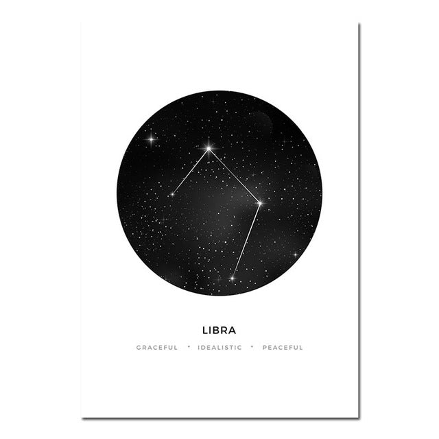 Libra Star Sign Canvas