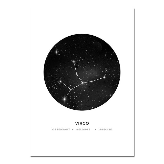 Virgo Star Sign Canvas